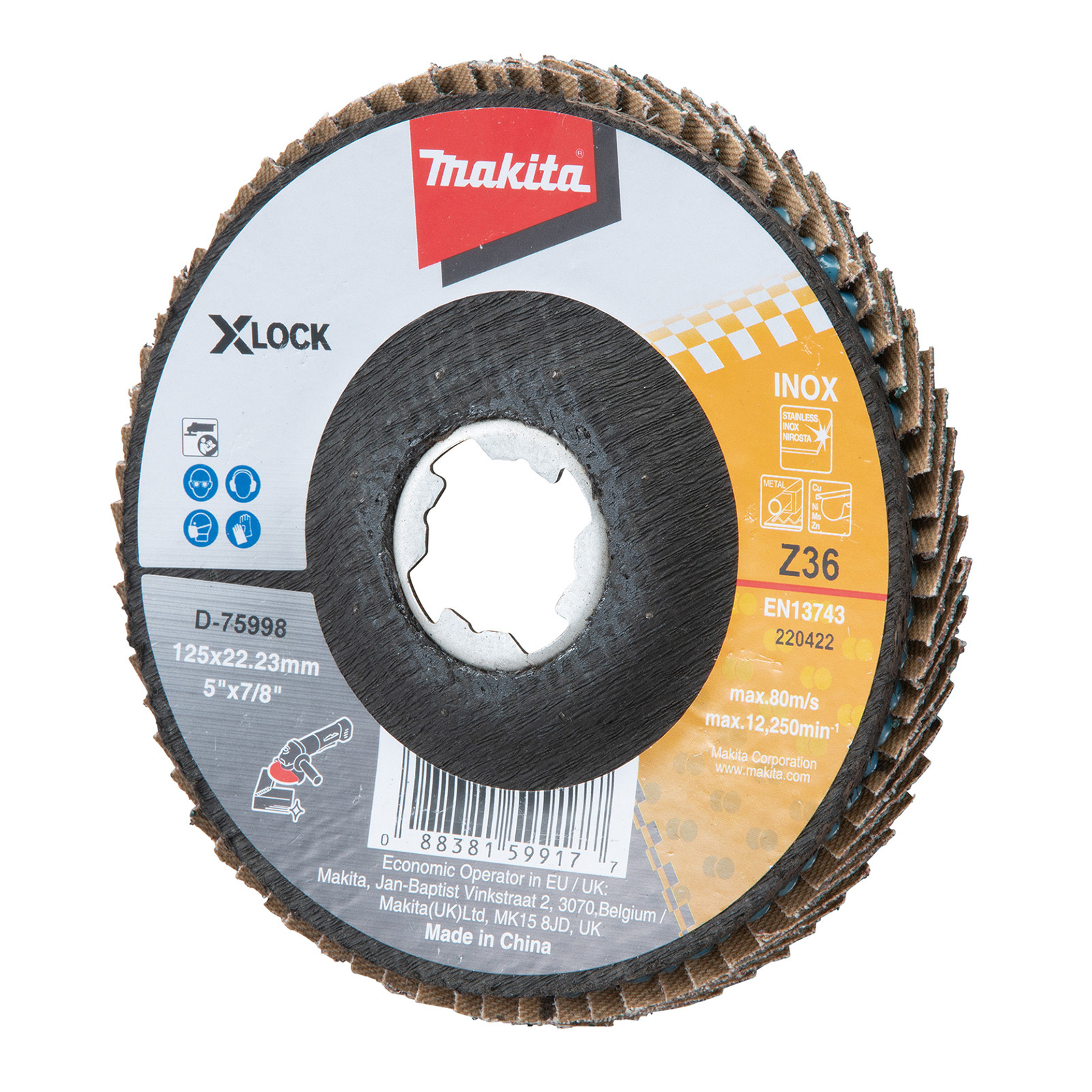 Makita Fächerschleifscheibe 125 mm Z36 - D-75998