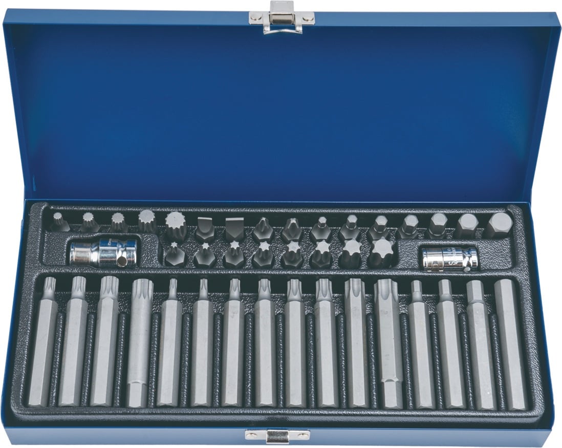 Kraftschraubersatz 40-tlg.lang,Schlitz/PH/i6-KT./XZN/T TECWERK
