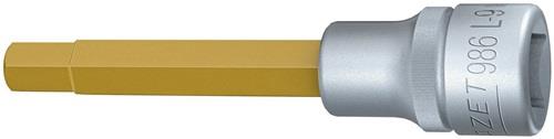 Hazet Steckschlüsseleinsatz 986L-9 1/2" Innen-6-kant SW 9 mm L 100 mm - 986L-9