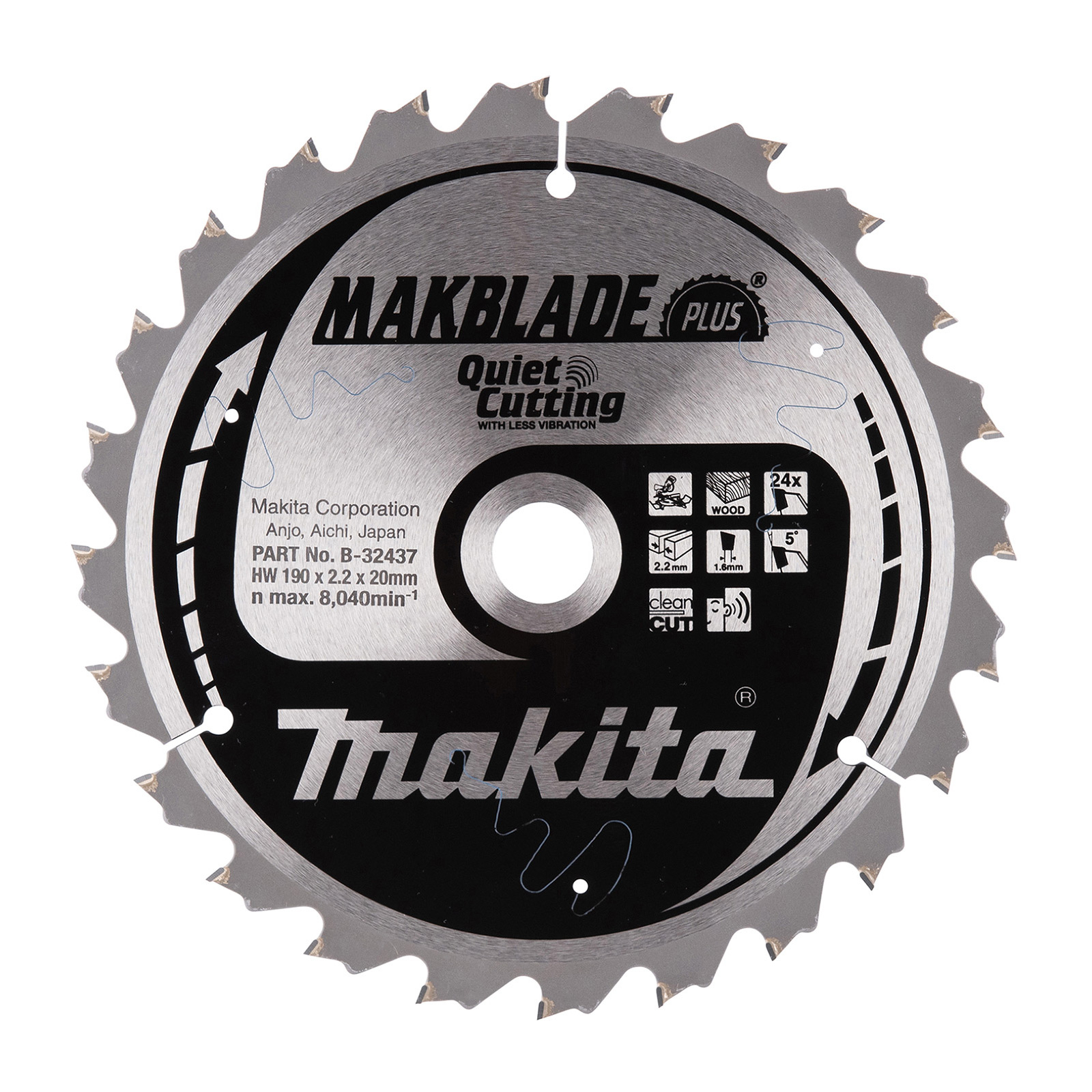 Makita MAKBLADE+ Sägeblatt 190x20x24Z - B-32437