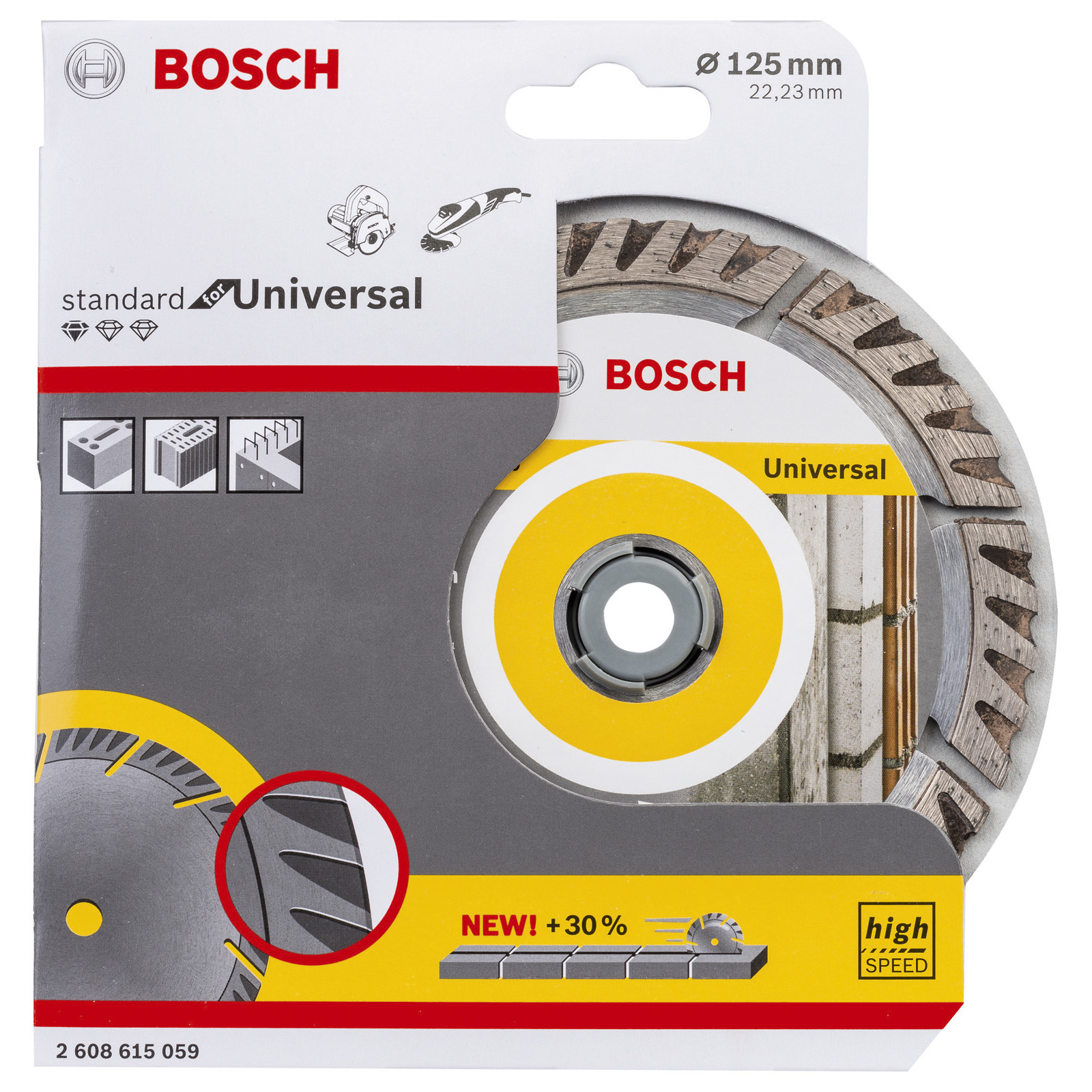 Bosch Diamanttrennscheibe 125x22,23 Standard f. Universal - 2608615059