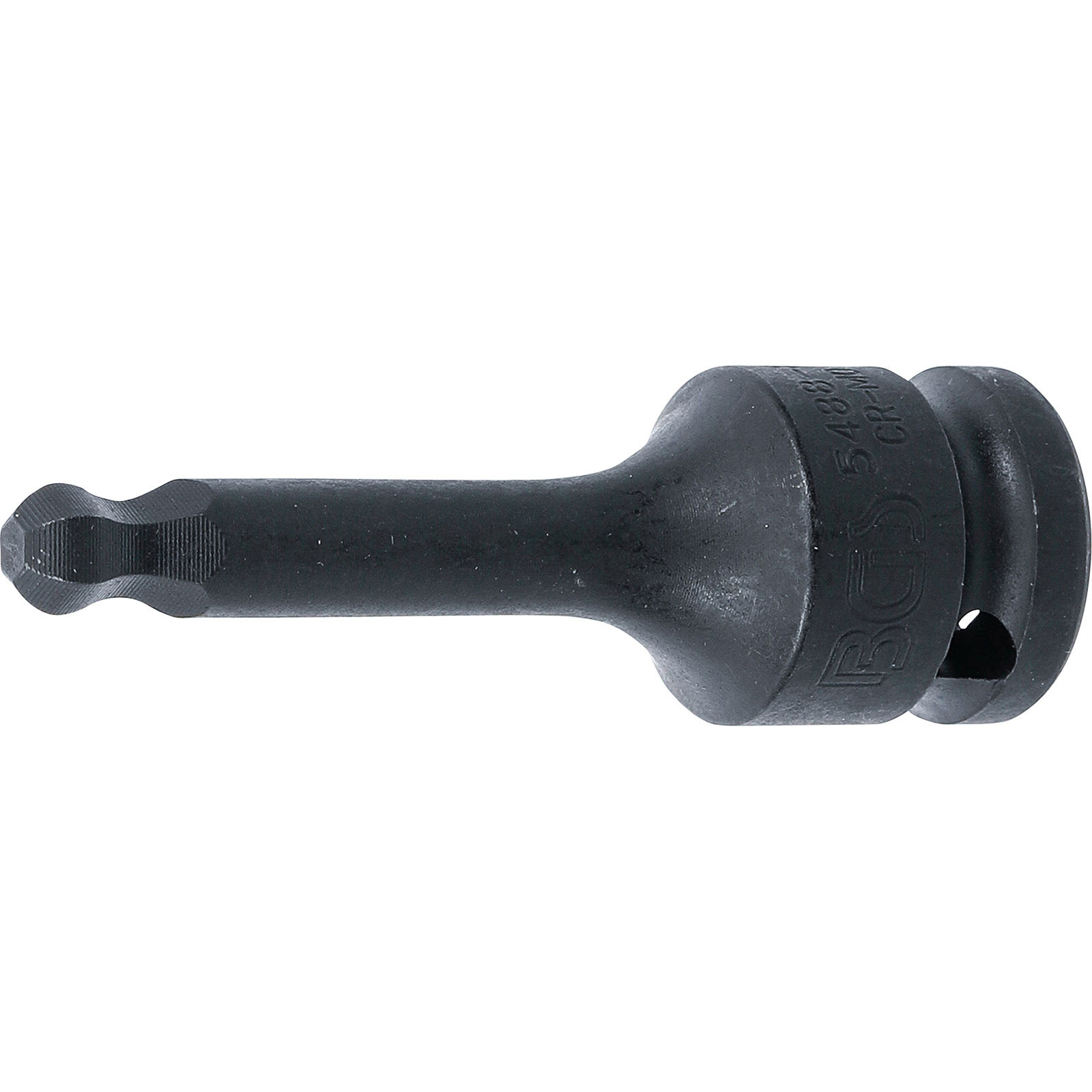 BGS Kraft-Bit-Einsatz Länge 75 mm Antrieb Innenvierkant 12,5 mm (1/2") Innensechskant mit Kugelkopf 8 mm - 5488-8