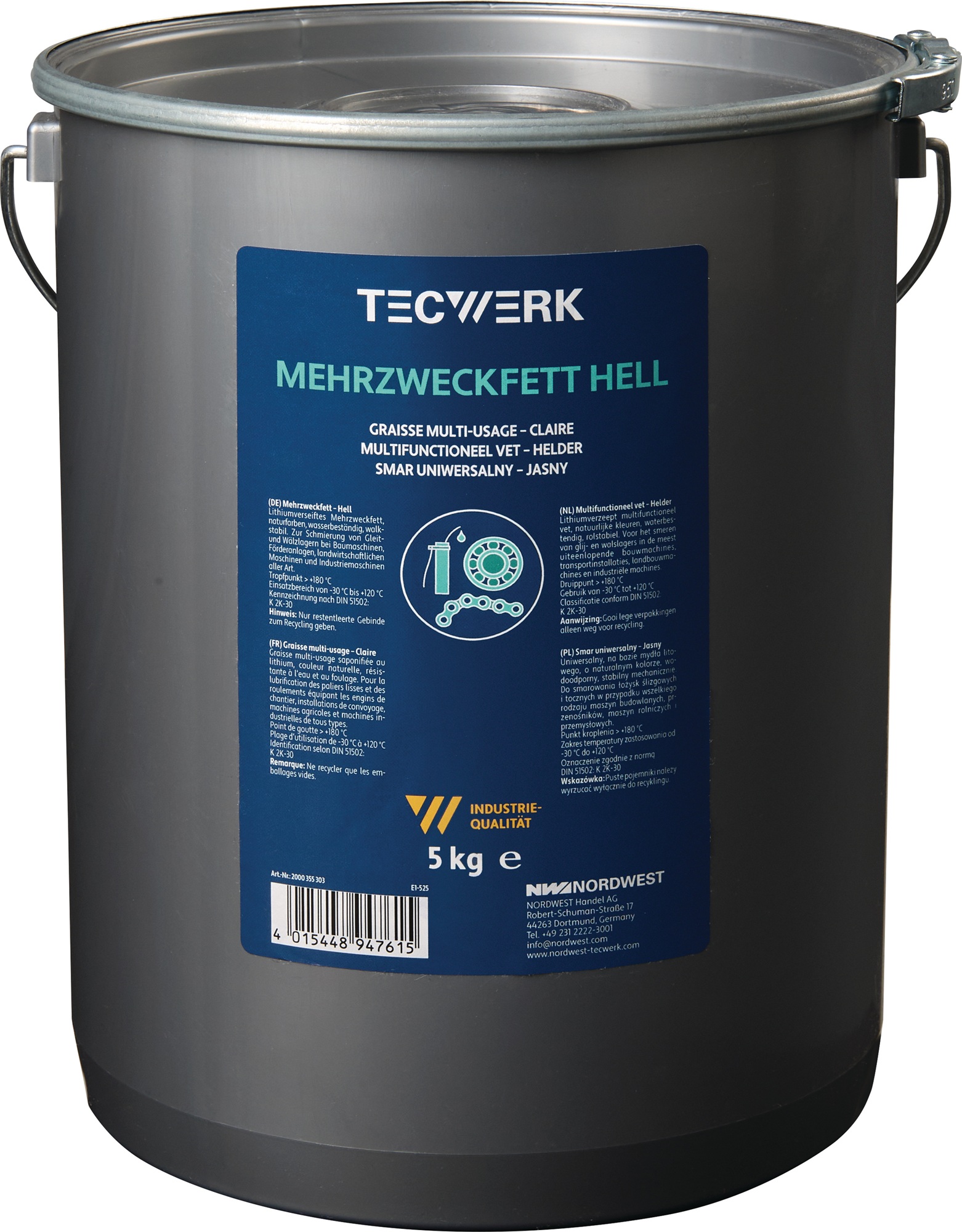 Mehrzweckfett 5kg hell Eimer TECWERK