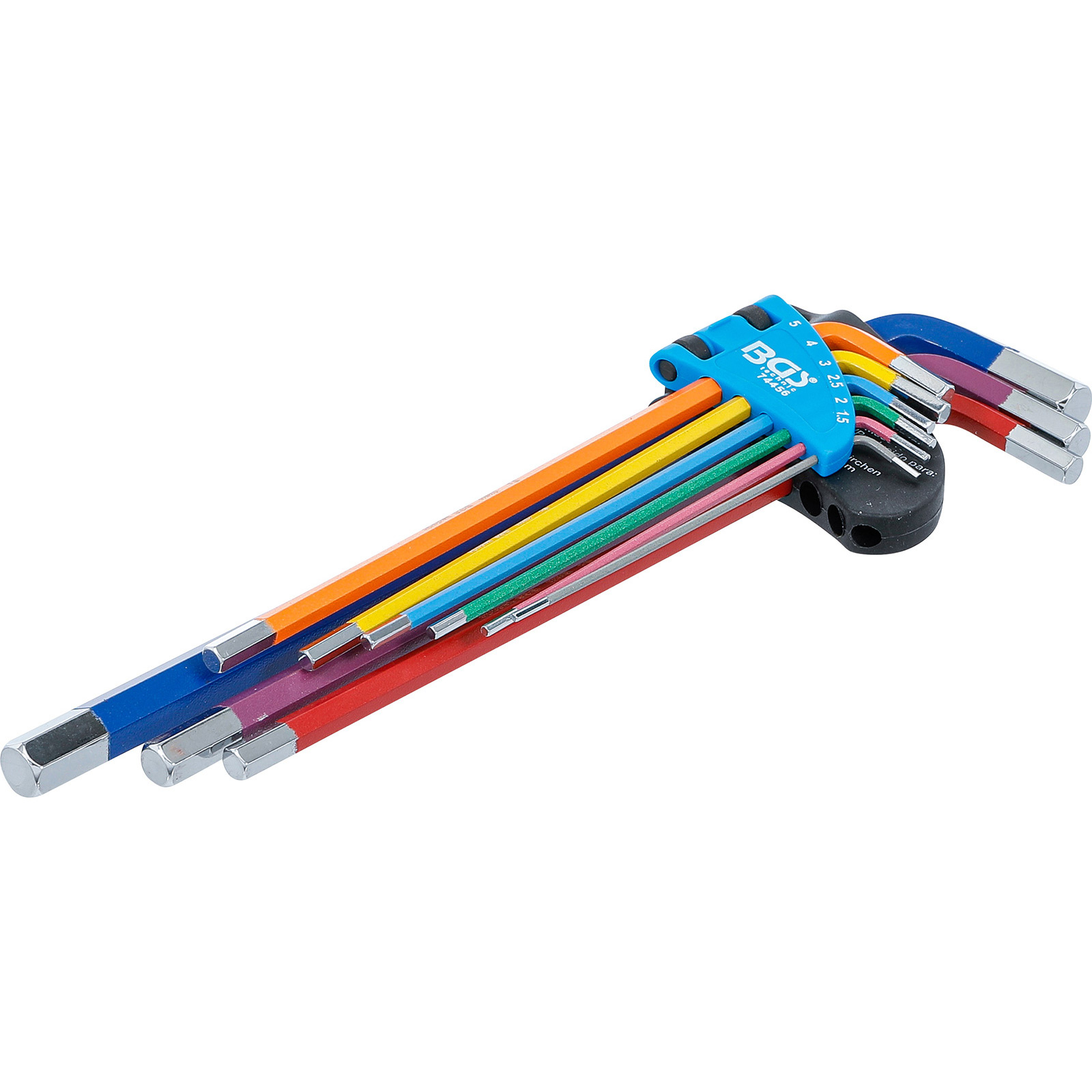 BGS Winkelschlüssel-Satz Multicolour extra lang Innensechskant 1,5 - 10 mm 9tlg. - 74456