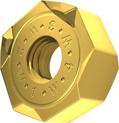 Fräswendeschneidplatte ISO ONMX 060508SR-W:M8330 D.5,7mm PVD beschichtet Gold