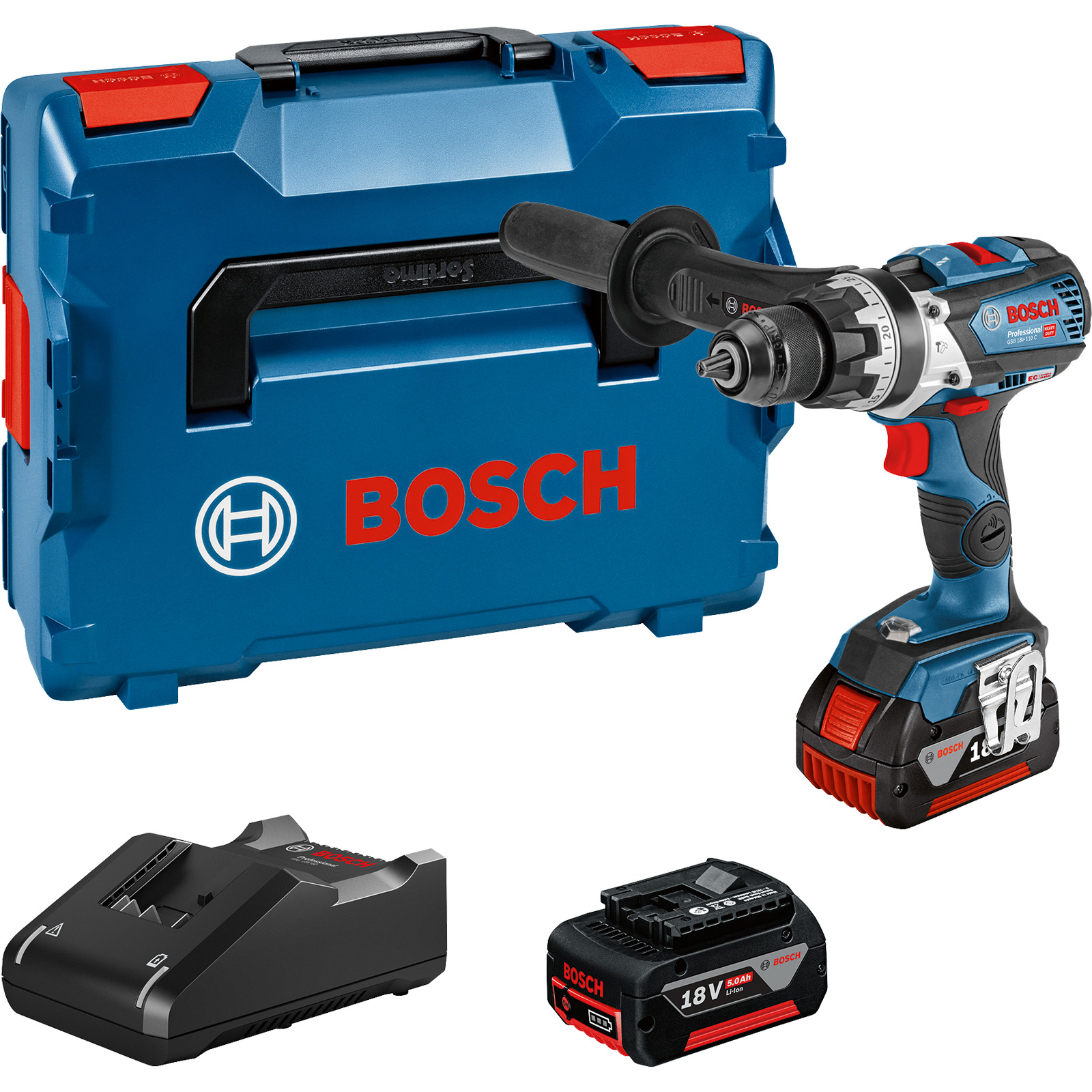 Bosch Akku-Schlagbohrschrauber GSB 18V-110 C / 2x 5,0 Ah Akku - 06019G030D
