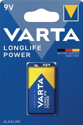 VARTA Batterie Longlife Power 9 V 6LP3146-E Block 580 mAh - 04922. 121.411