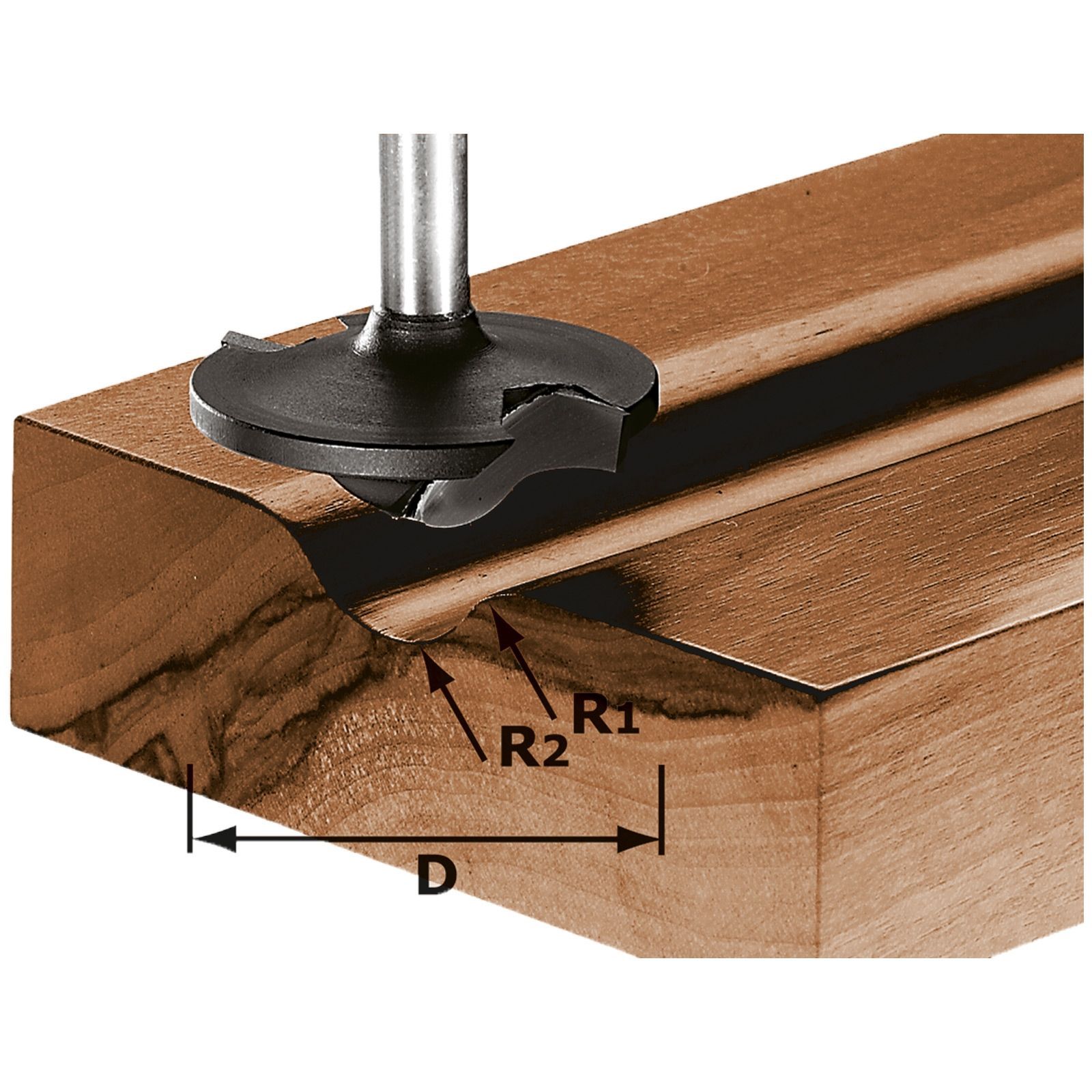 Festool Profilfräser HW Schaft 8 mm HW S8 D42/13/R6+12 - 491137