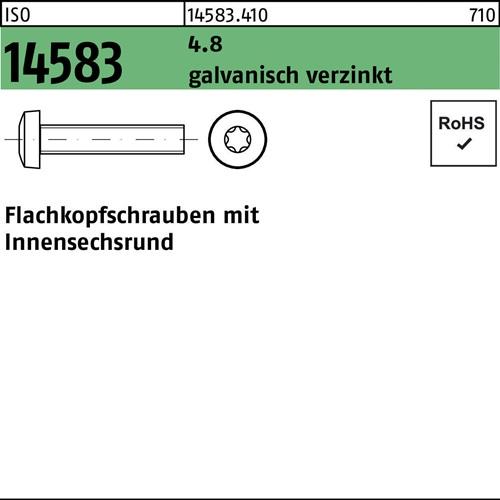 Flachkopfschraube ISO 14583 ISR M5x6 4.8 galv.verz. 200St.