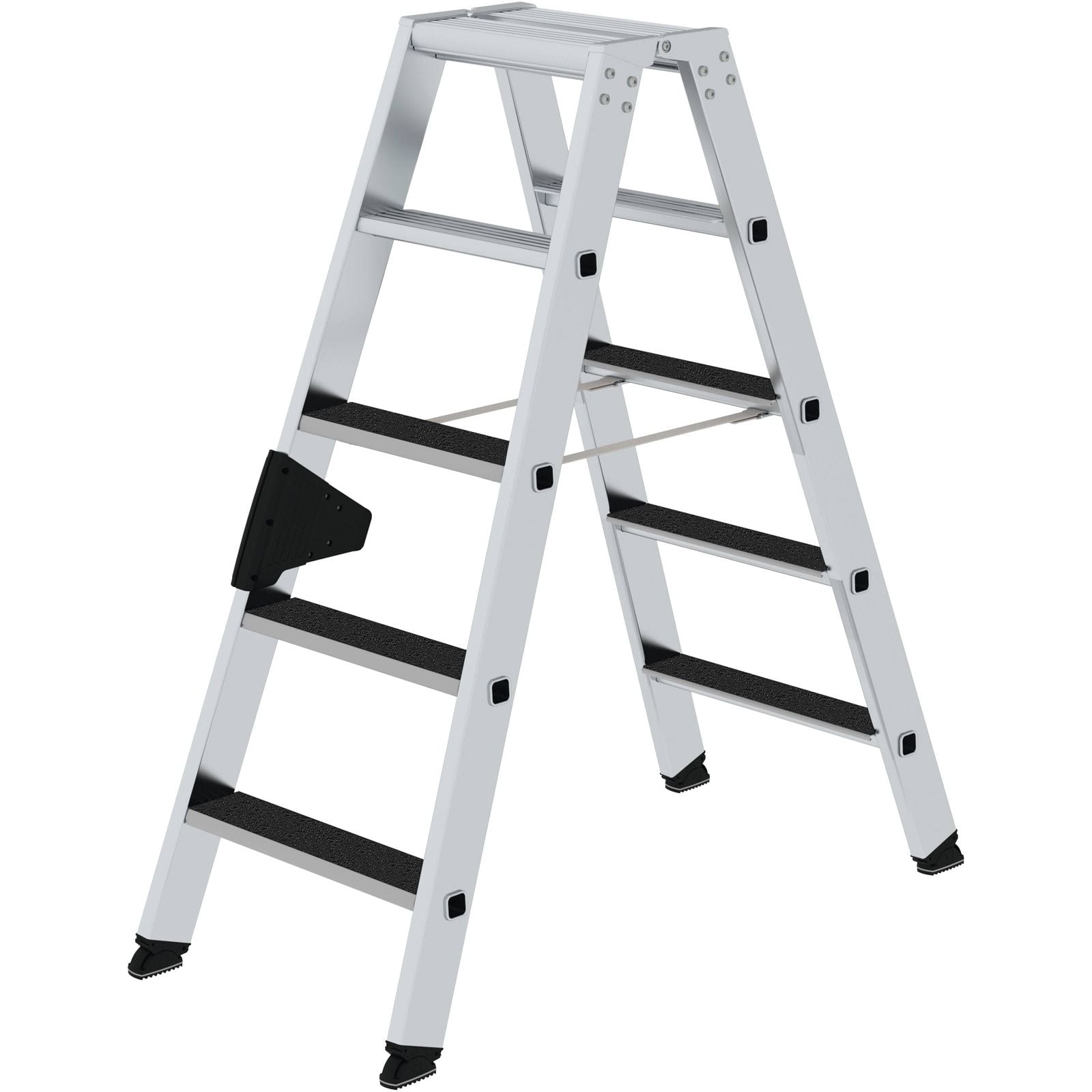 Günzburger Steigtechnik Stufen-Stehleiter beidseitig begehbar mit clip-step R13 2 x 5 Stufen - 041638