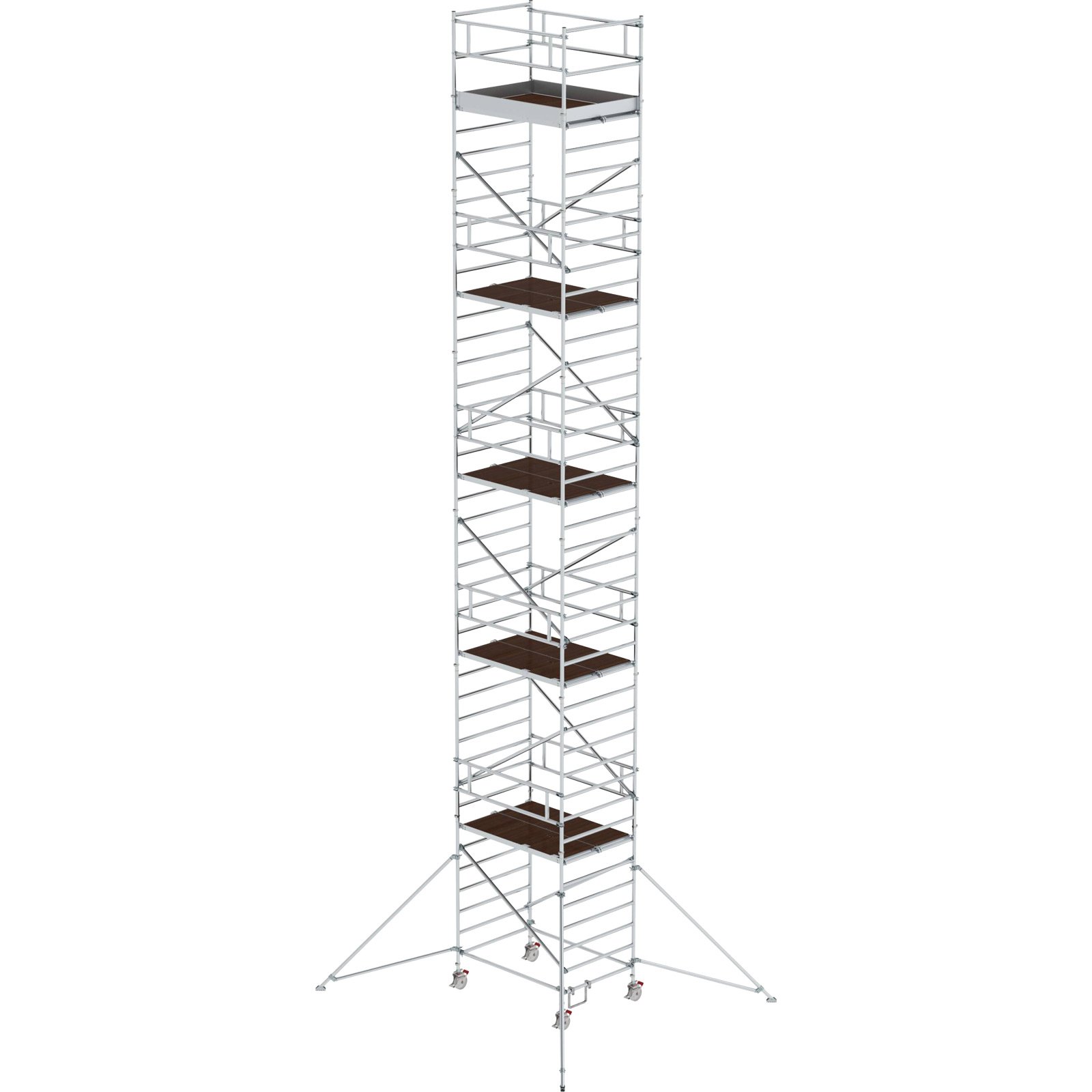 Günzburger Steigtechnik Rollgerüst 1,35 x 1,8 m mit Ausleger & Doppel-Plattform Plattformhöhe 11,35 m - 167136