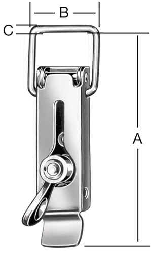 VORMANN Spannverschluss H.110 mm B.37 mm STA mt Plombiermöglichkeit - 001206105Z