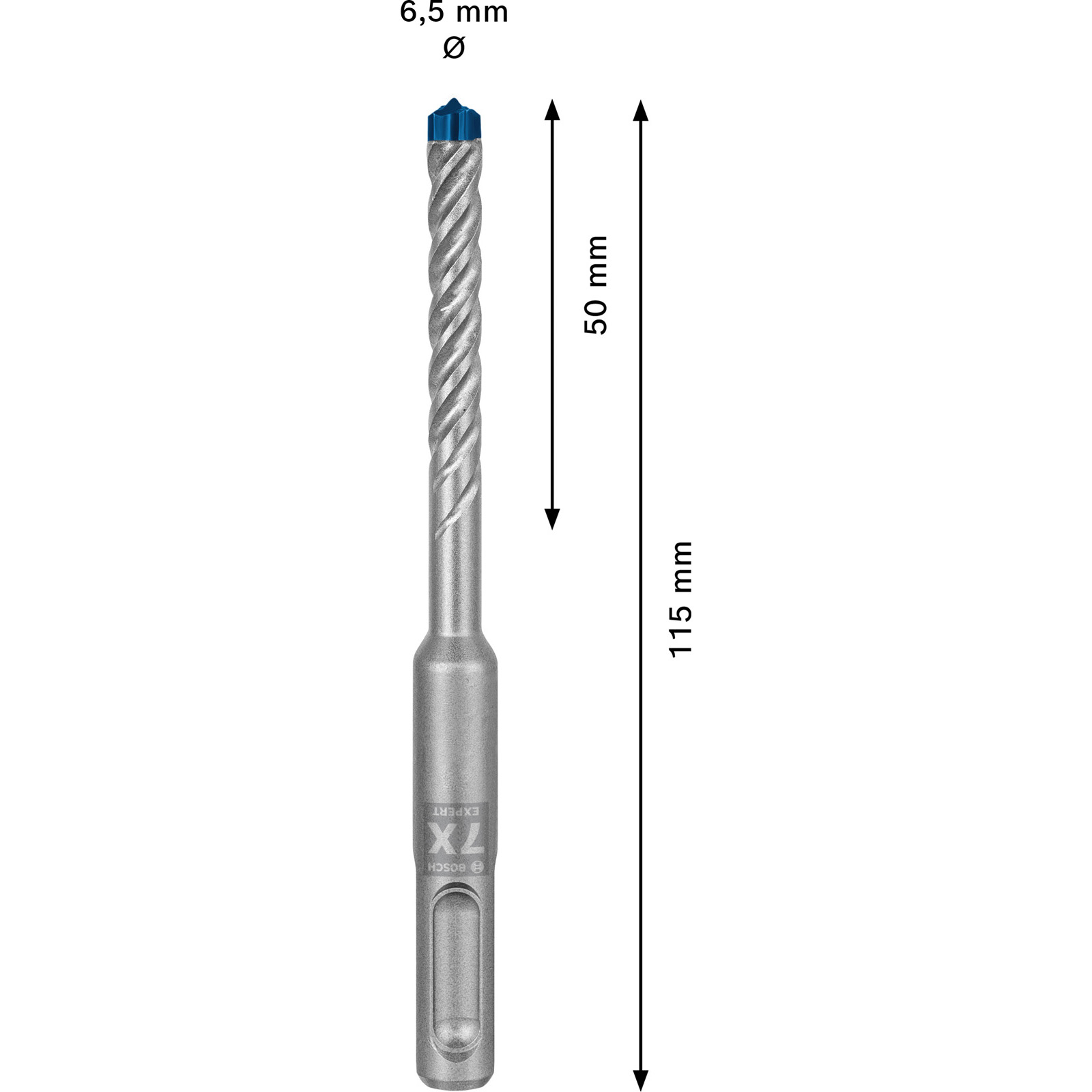 Bosch Expert SDS plus-7X Hammerbohrer 6,5 x 50 x 115 mm - 2608900077