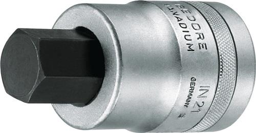 Gedore Steckschlüsseleinsatz IN 21 1″ Innen-6-kant SW 19 mm - 6181280