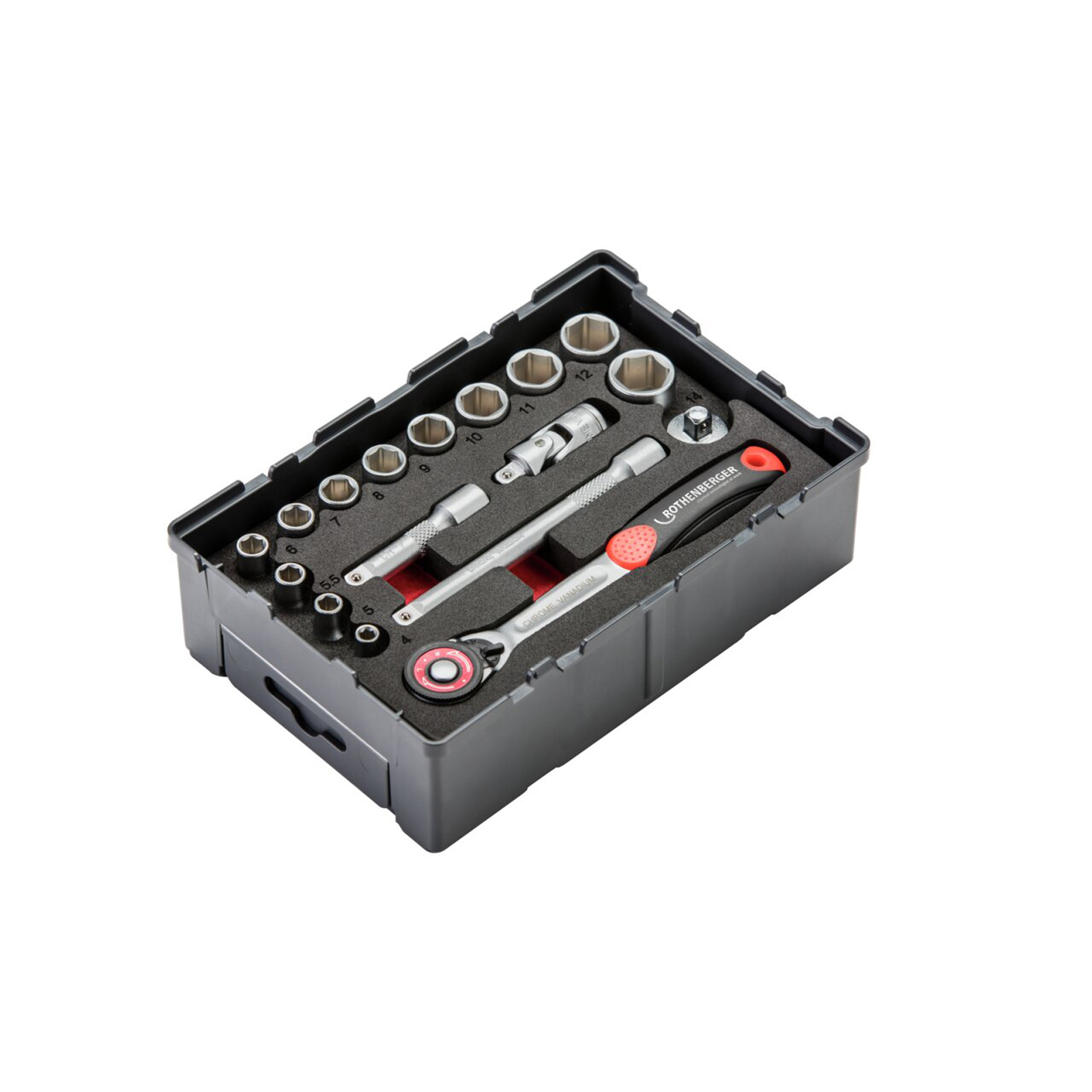 ROTHENBERGER 6-Kant-Steckschlüssel Set 1/4", 17-teilig - 1000002180