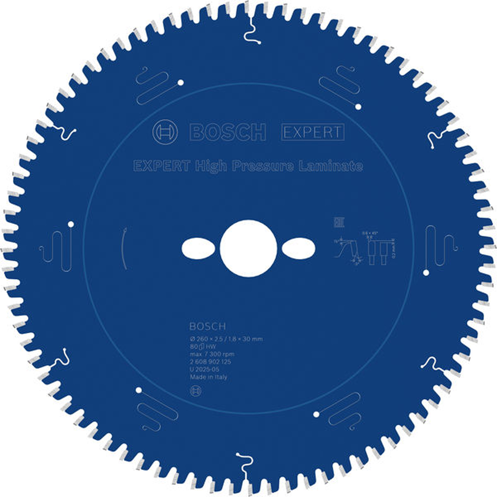 Bosch EXPERT High Pressure Laminate Kreissägeblatt 260x30 mm Z80 - 2608902125