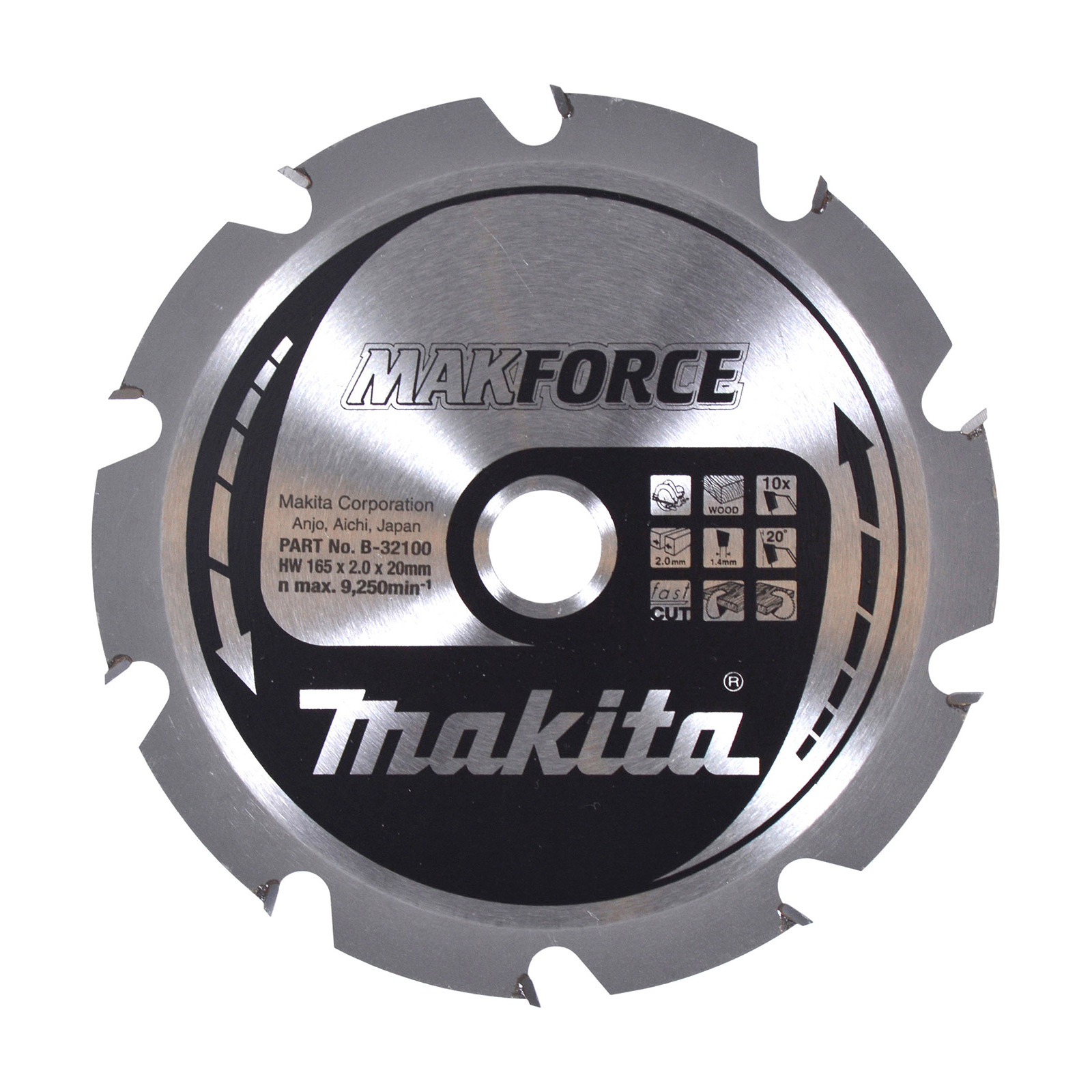 Makita MAKFORCE Sägeblatt 165x20x10Z - B-32100