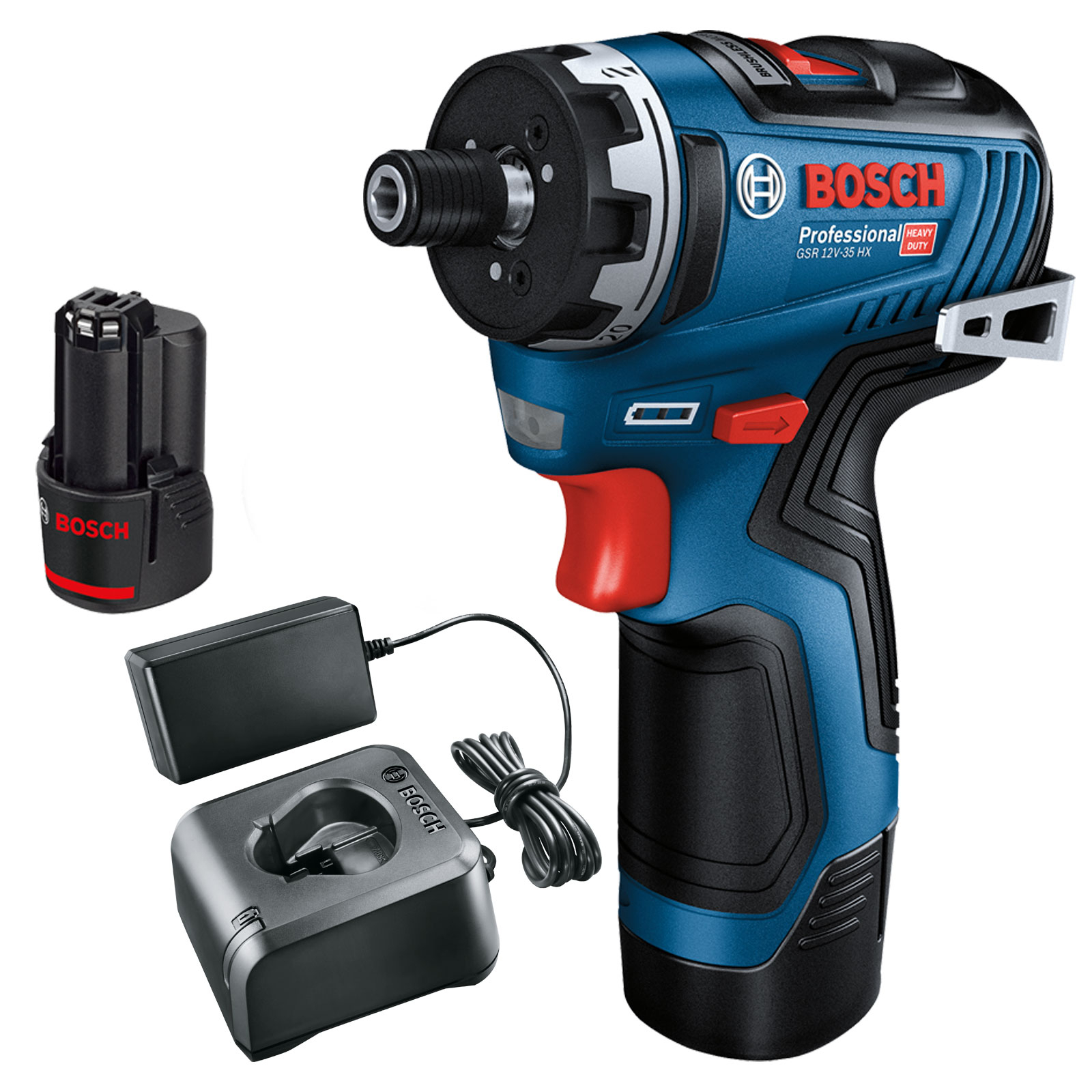 Bosch Akku-Schrauber GSR 12V-35 HX 12 V / 2x 3,0 Ah Akku + Ladegerät - 06019J9101