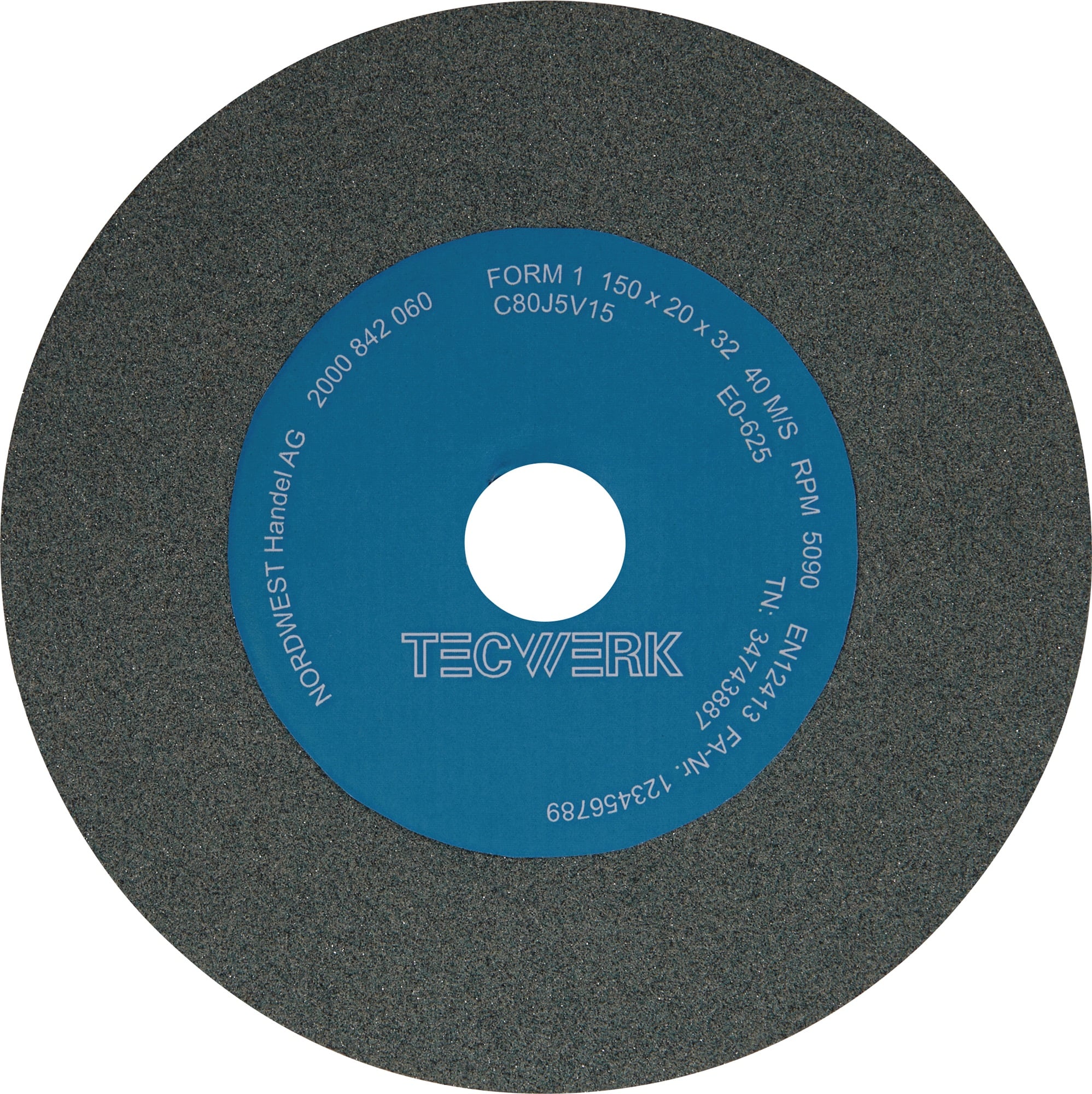Schleifbockscheibe Ø150xB20x32mm 80 Form A SCg TECWERK