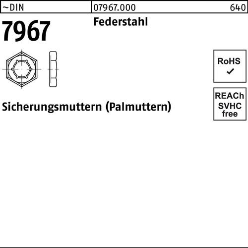 Sicherungsmutter DIN 7967 M12 Federstahl 1000 Stück