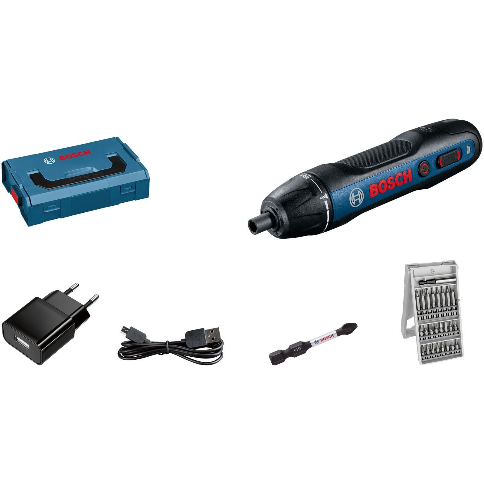 Bosch Akku-Schrauber Bosch GO (GEN 2) inkl. Zubehör-Set in L-Boxx Mini - 06019H2101