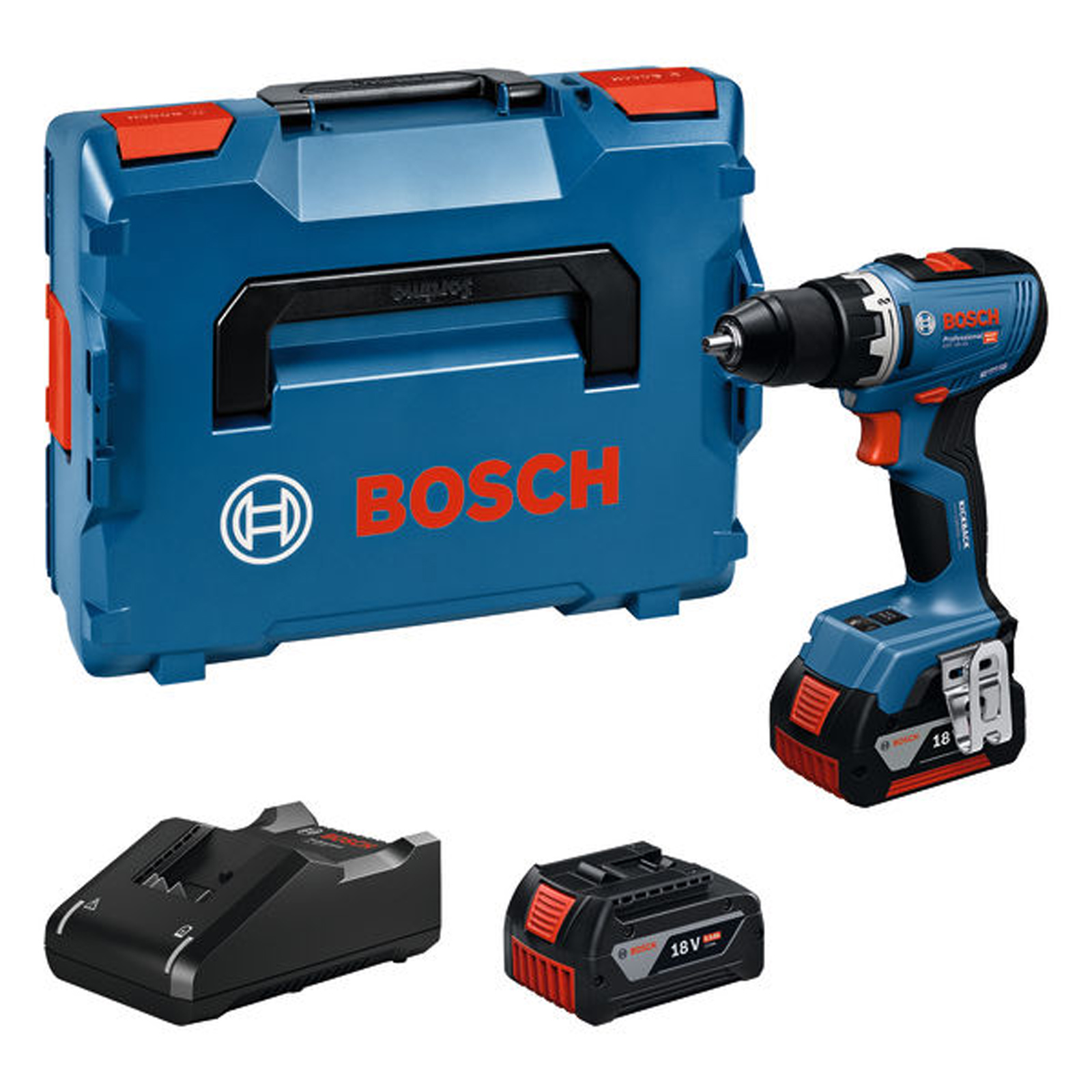 Bosch Akku-Bohrschrauber GSR 18V-65  2x Akku GBA 18V 5,0Ah L-BOXX 136 - 06019N3203
