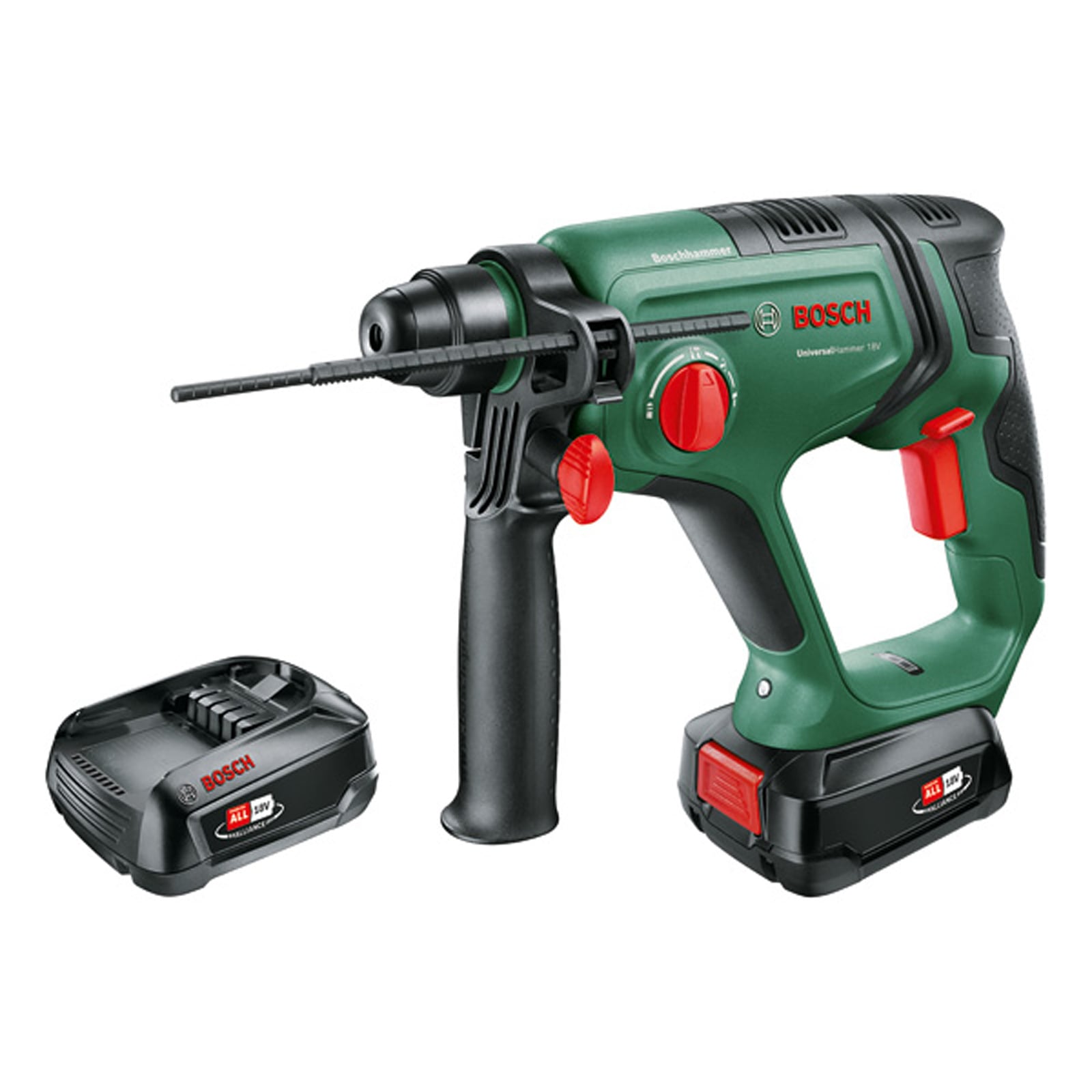 Bosch Akku-Bohrhammer UniversalHammer 18V, 2 Akku PBA 18V 2.5 Ah, Tragekoffer