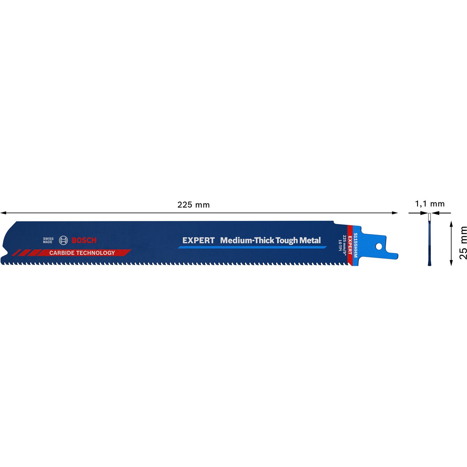 Bosch Expert Medium-Thick Tough Metal S 1155 HHM Säbelsägeblatt - 2608900374