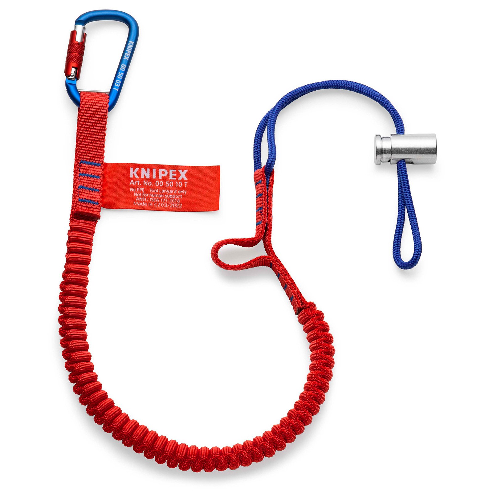 Knipex Fangleine 6kg + Mat.-Karabiner - 005012TBK