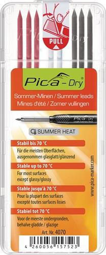 PICA Minenset-Dry 3x graphit,3x rot,2x weiß b.70Grad stabil 8 Minen/Set - 4070