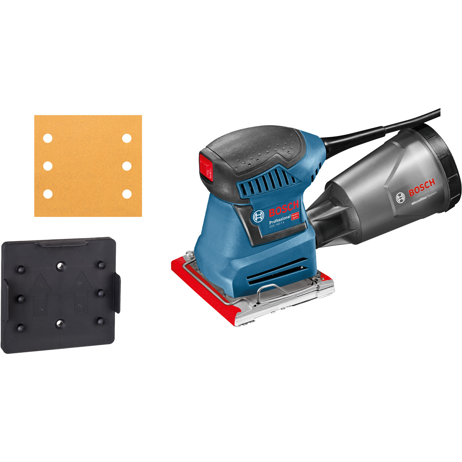 Bosch Schwingschleifer GSS 140-1 A 180 Watt inkl. Zubehör-Set - 06012A2100