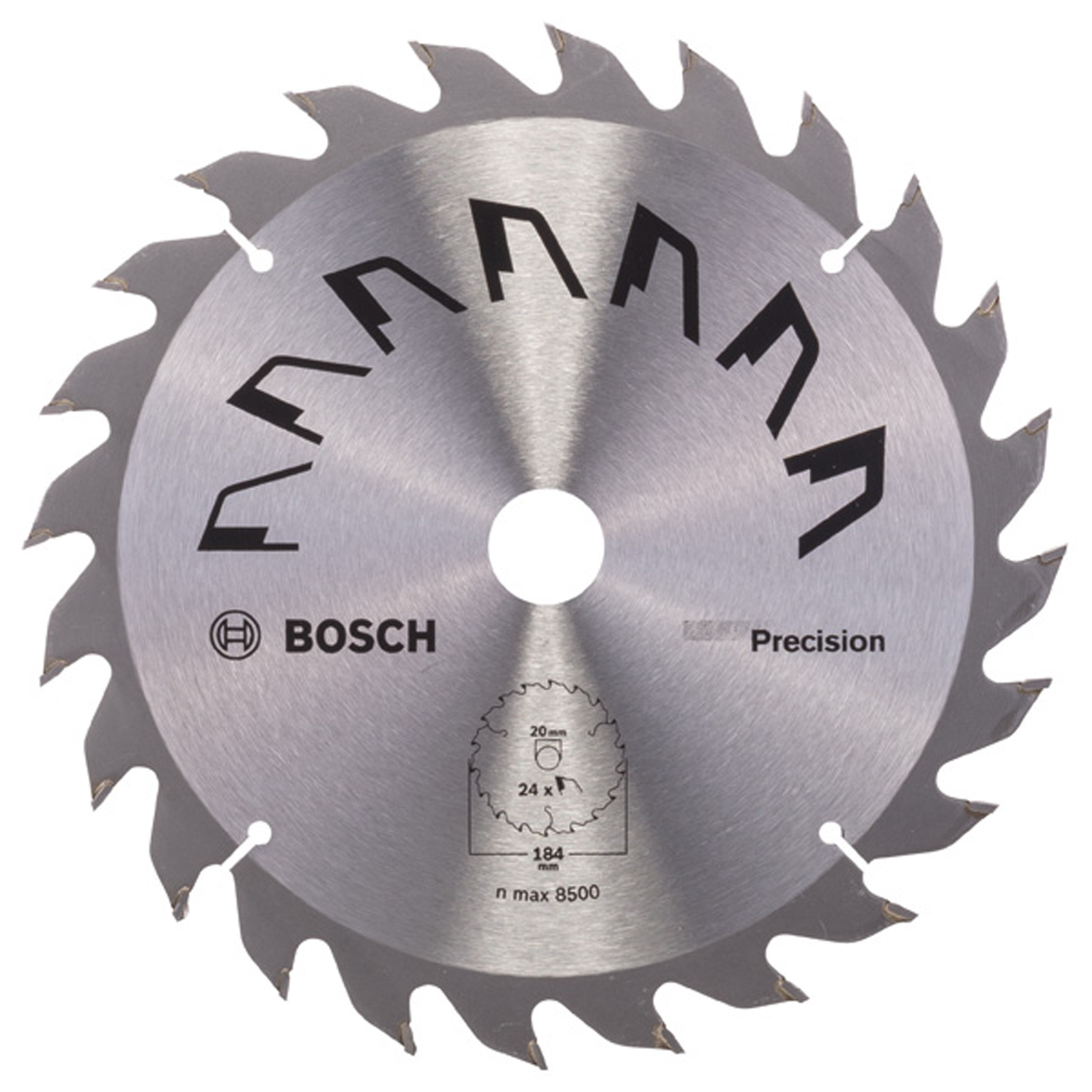 Bosch Kreissägeblatt PRECISION D= 184 mm Bohrung= 16 mm Z= 24 - 2609256863