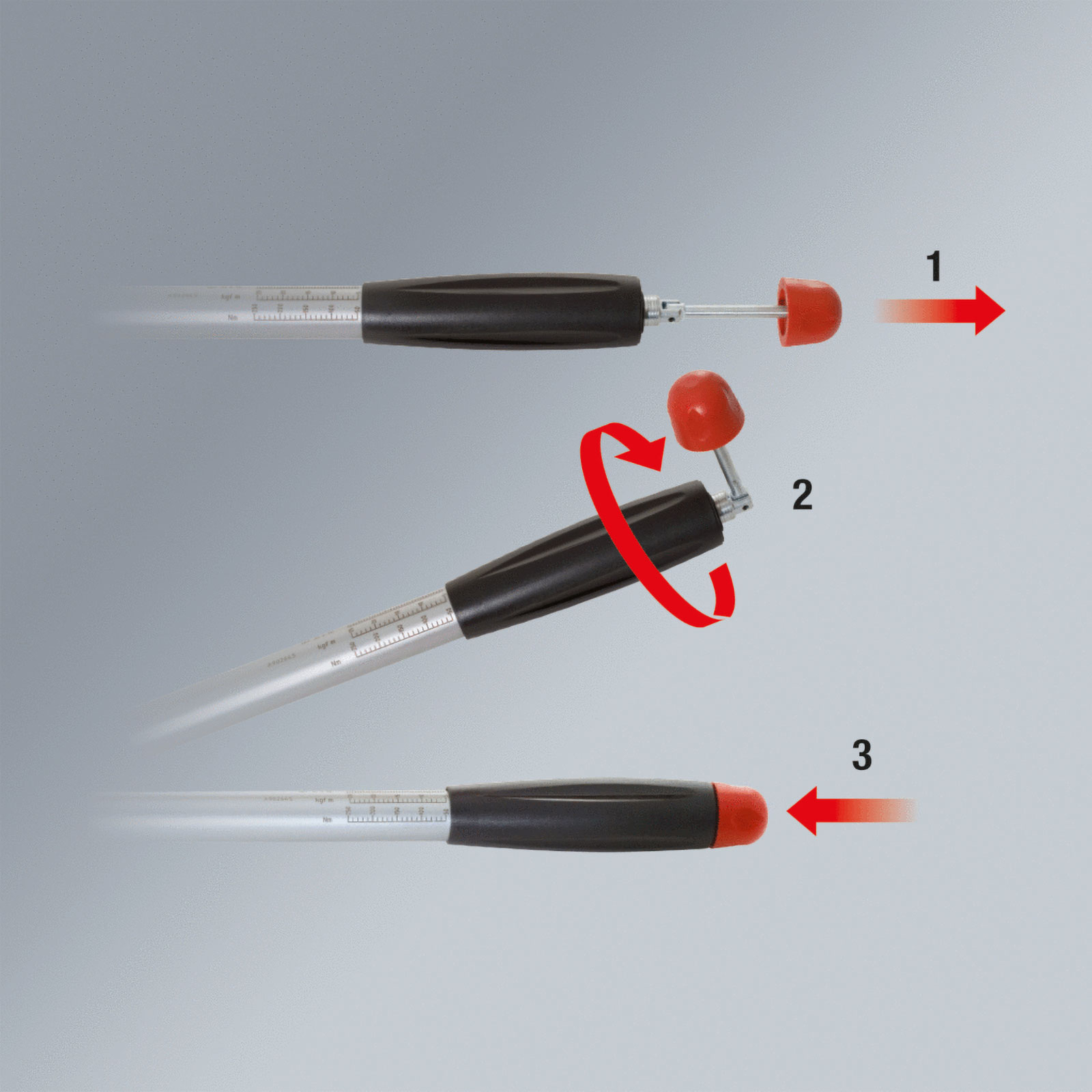 KS TOOLS 3/4" Kurzweg-Drehmomentschlüssel 140 - 800 Nm - 516.3545