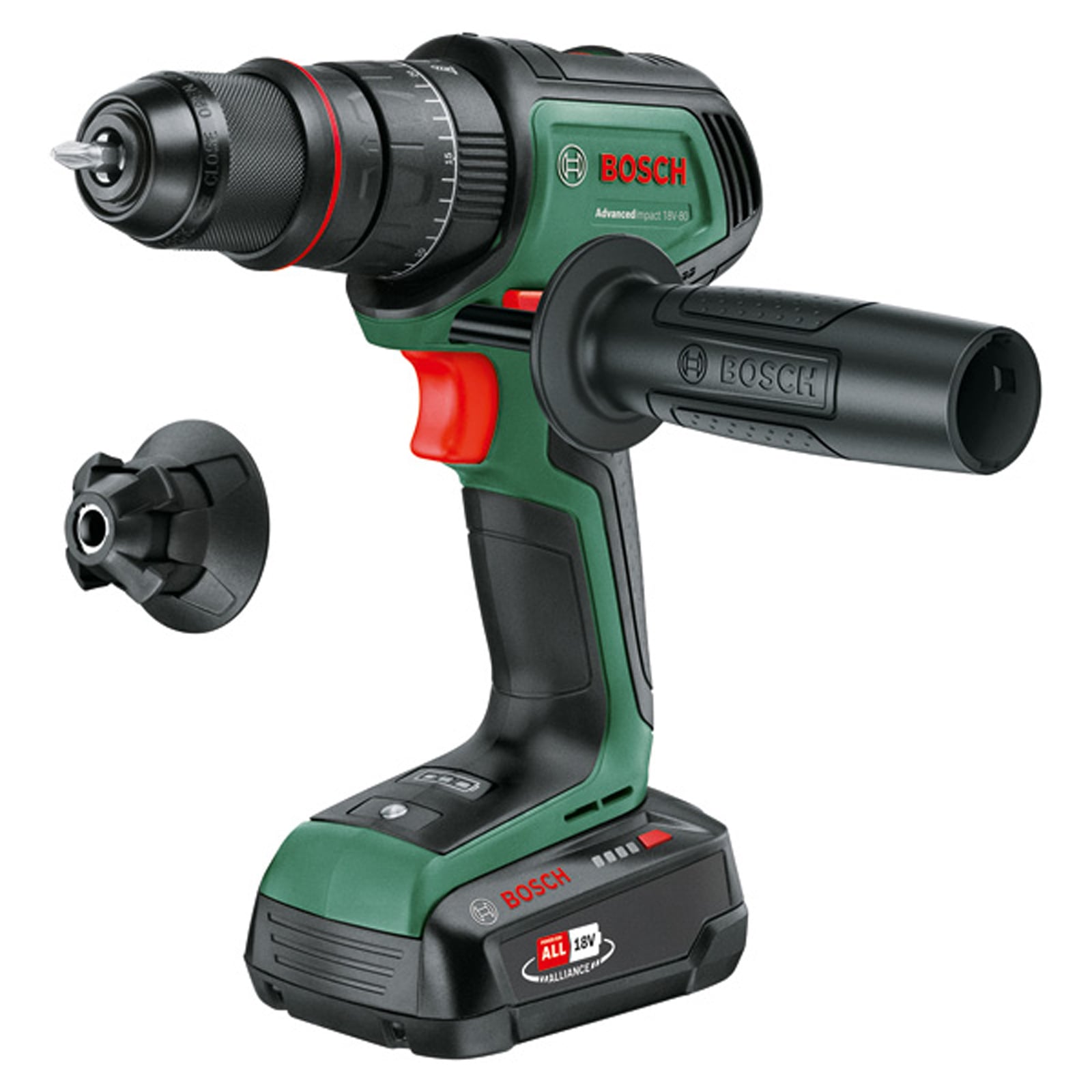 Bosch Akku-Schlagbohrmaschine AdvancedImpact 18V-80 QuickSnap,  1 x Akku PBA 18V 2.5Ah
