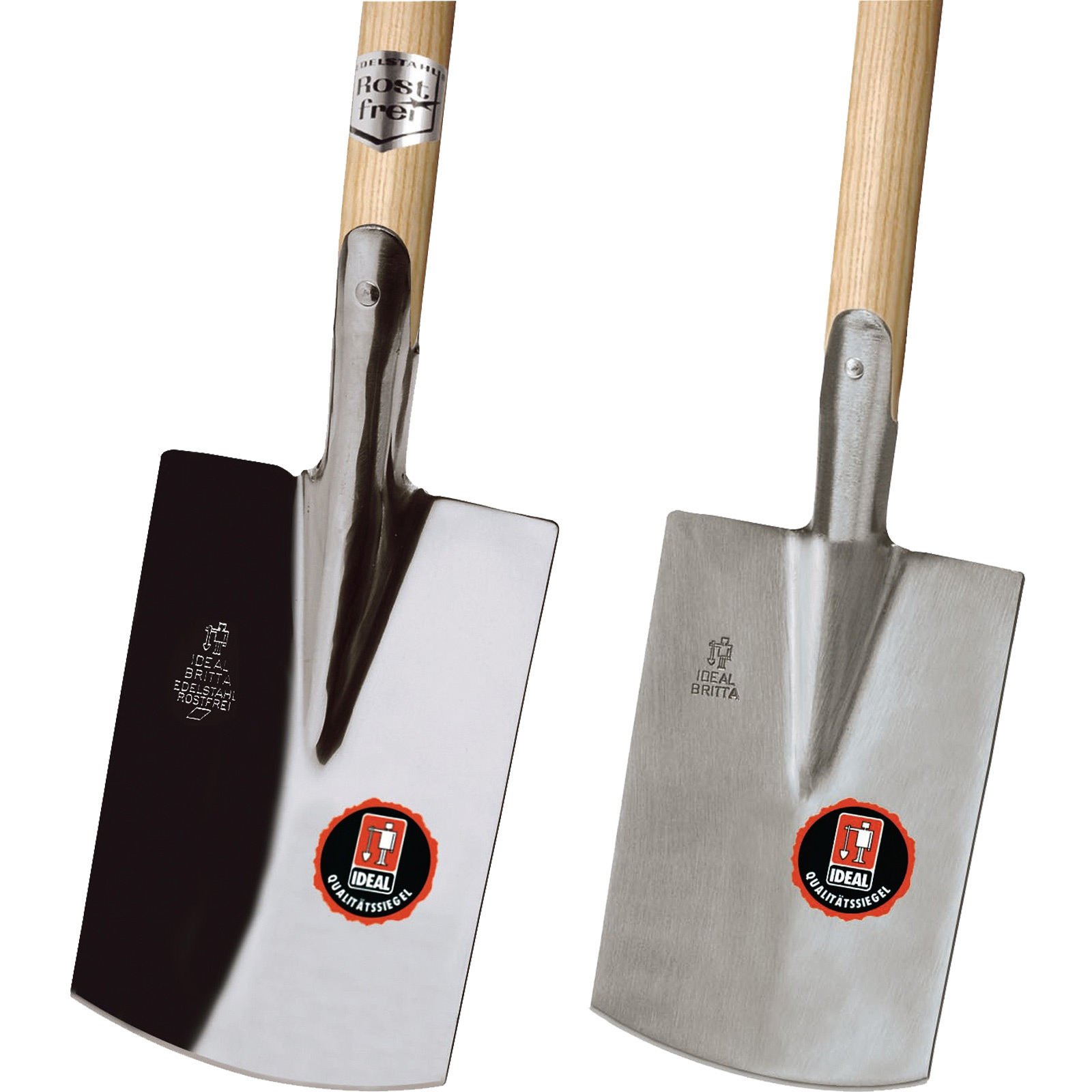 IDEAL Damenspaten BRITTA 250 x 165 / 160 mm mit Eschen-T-Stiel