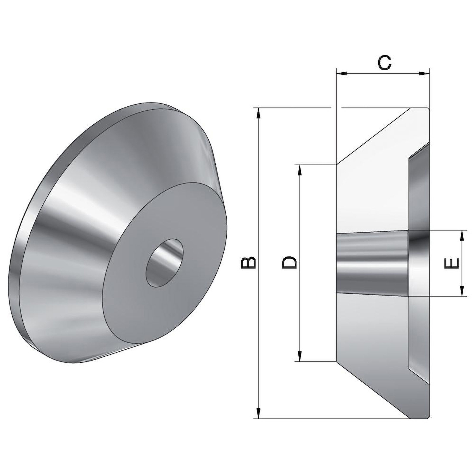 Röhm Passende Zentrierkegel-Aufsätze AZ, Größe 5, für MK 4, Standard Ausführung - 304569