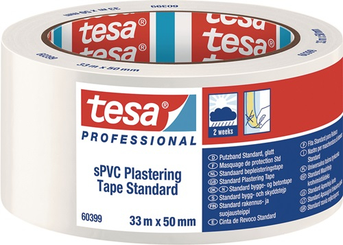 TESA PVC Putzband 60399 Standard weiß 33 m x 50 mm - 60399-00005-00