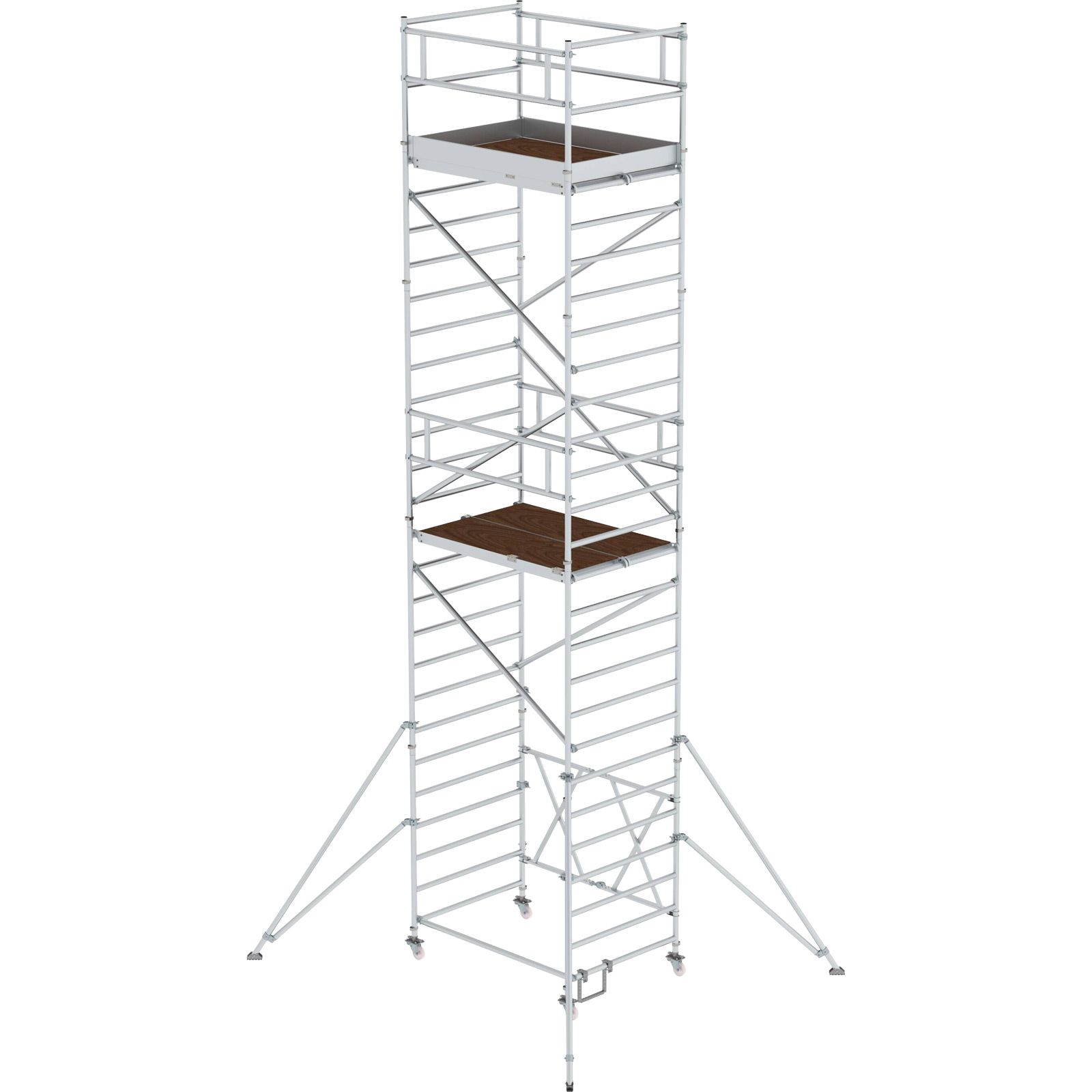 Günzburger Steigtechnik Klappgerüst 1,35 x 1,8 m mit Ausleger Plattformhöhe 6,8 m - 115269