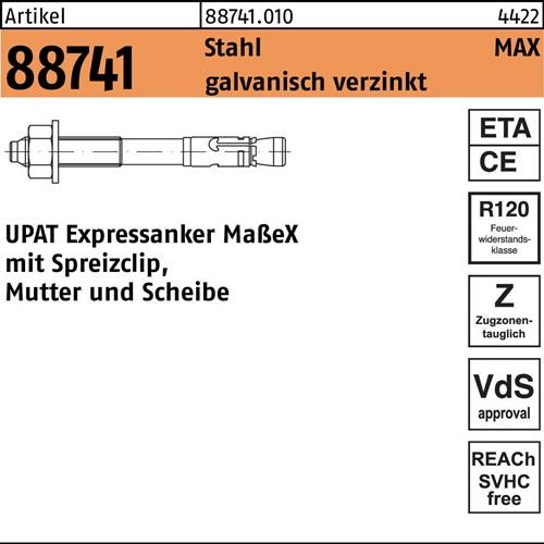Expressanker R 88741 MAX 12/100/200 Stahl galv.verz. 20 Stück UPAT