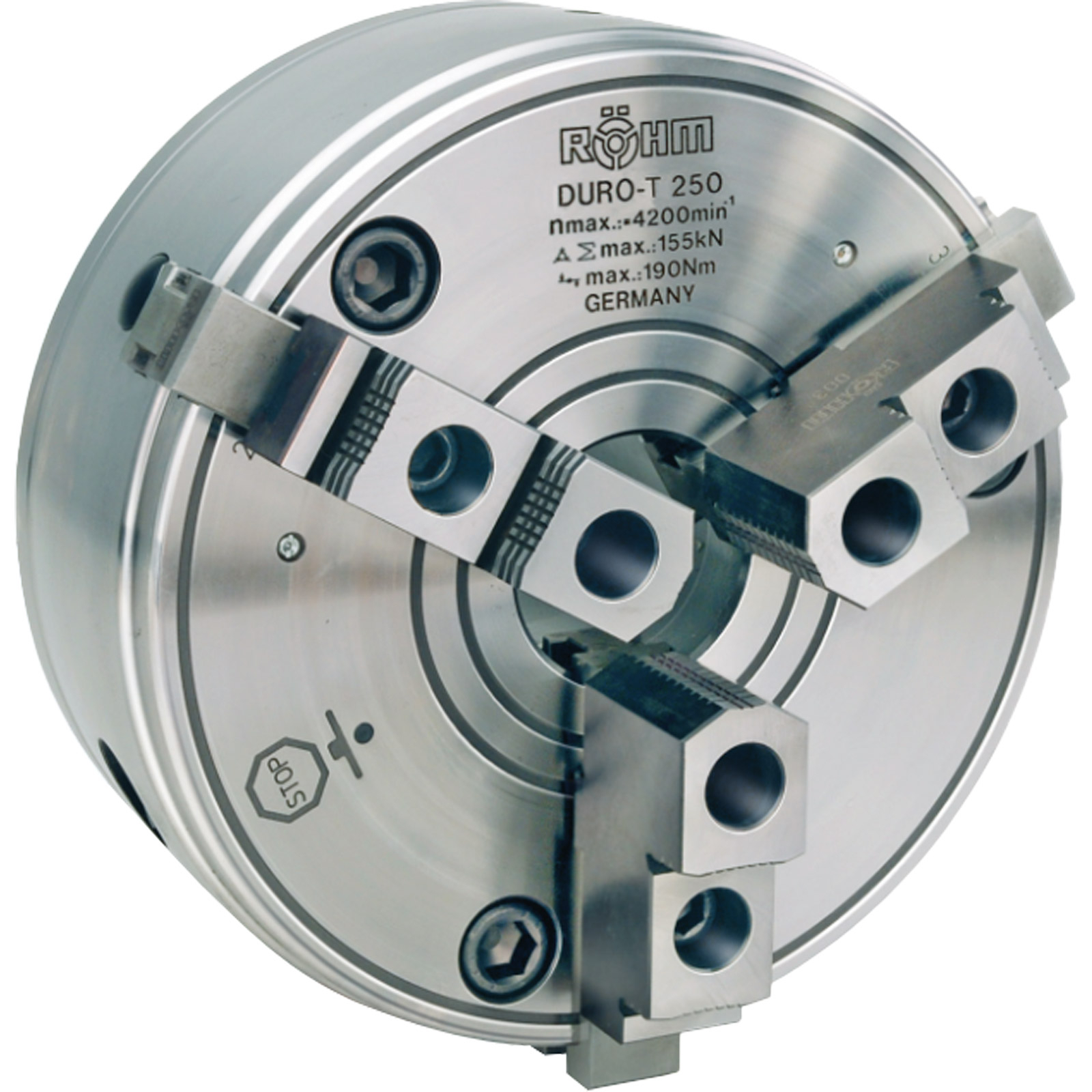 Röhm DURO-T 200, KK 5, ISO 702-3, Stehbolzen und Bundmutter, mit Grundbacken - 437528