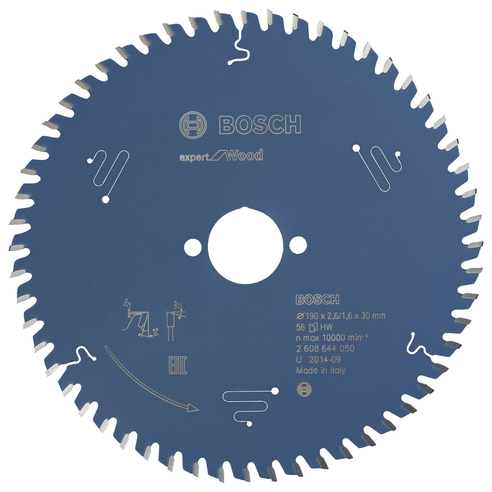 Bosch Kreissägeblatt Expert for Wood für Handkreissägen 190 x 30 x 2,6 mm 56 - 2608644050