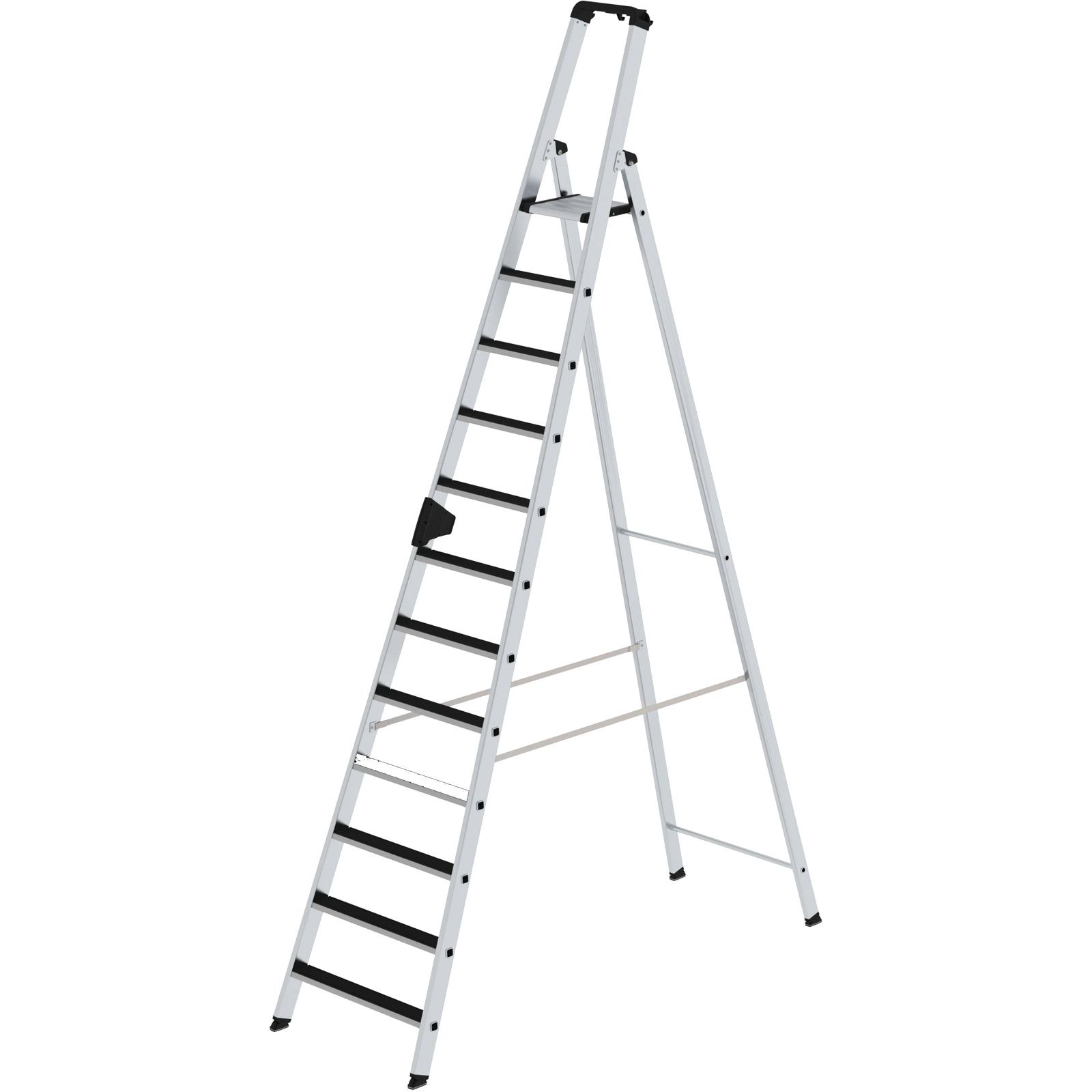 Günzburger Steigtechnik Stufen-Stehleiter einseitig begehbar mit clip-step 12 Stufen - 041512