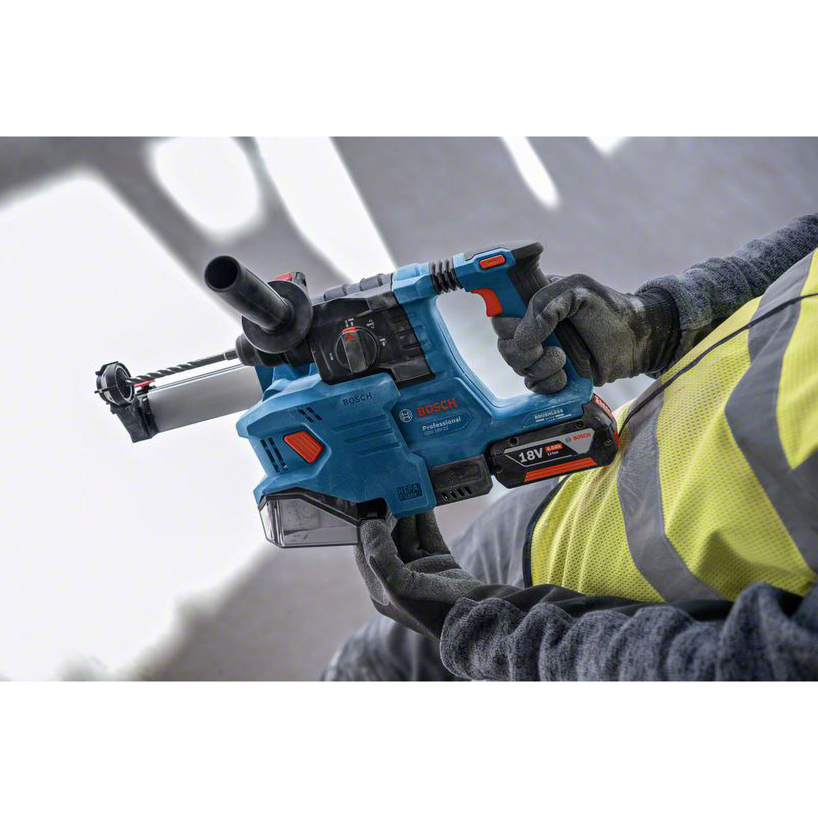 Bosch Akku-Bohrhammer GBH 18V-22 mit SDS plus Solo in L-Boxx - 0611924004