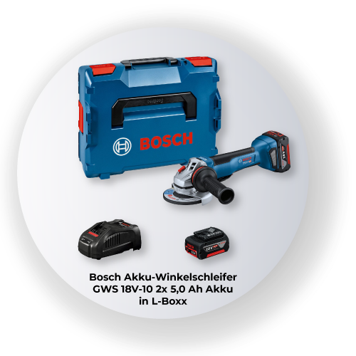 Bosch Professional Akku-Bohrschrauber Set mit zwei Akkus und Ladegerät