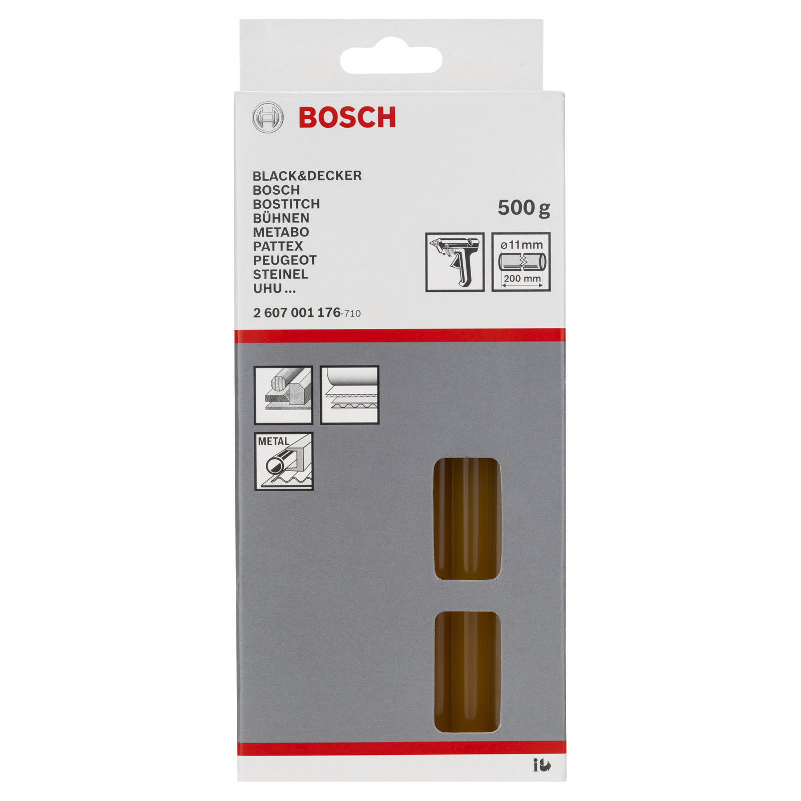 Bosch Schmelzkleber, 11 x 200 mm, 500 g, gelb -2607001176