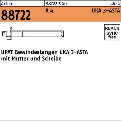 Ankerstange R 88722 ASTA M16x250 A 4 10 Stück UPAT