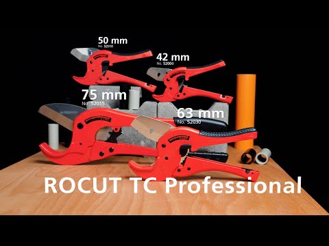 ROTHENBERGER ROCUT TC 75 Professional Kunststoffrohrschere, 0-75mm - 52015