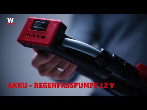 Walter Akku-Regenfasspumpe 12 V / 1x 2,0 Ah Akku + Ladegerät - 612364