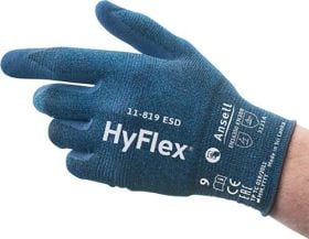 ANSELL Handschuhe HyFlex 11-819 ESD Gr.7 blau EN 388 EN 16350 PSA II- 11-819-ESD-7