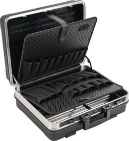 Schalenkoffer B500xT200xH420mm m.Wkz.taschen 28,1l ABS-Ku.Alu-Rahmen TECWERK